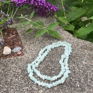 Aventurine‎ Stone Long Strand Opera Style Vintage Necklace